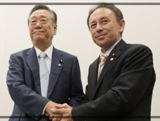 玉城デニー,小沢一郎,写真